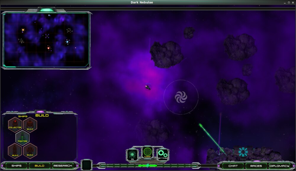 Dark Nebulae Online — fleet combat in a purple nebula